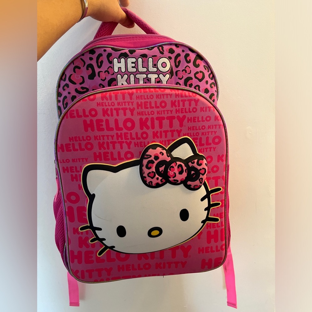 Sanrio Hello Kitty Pink Leopard Print Backpack